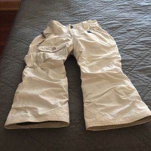 North Face white snow pants size 5